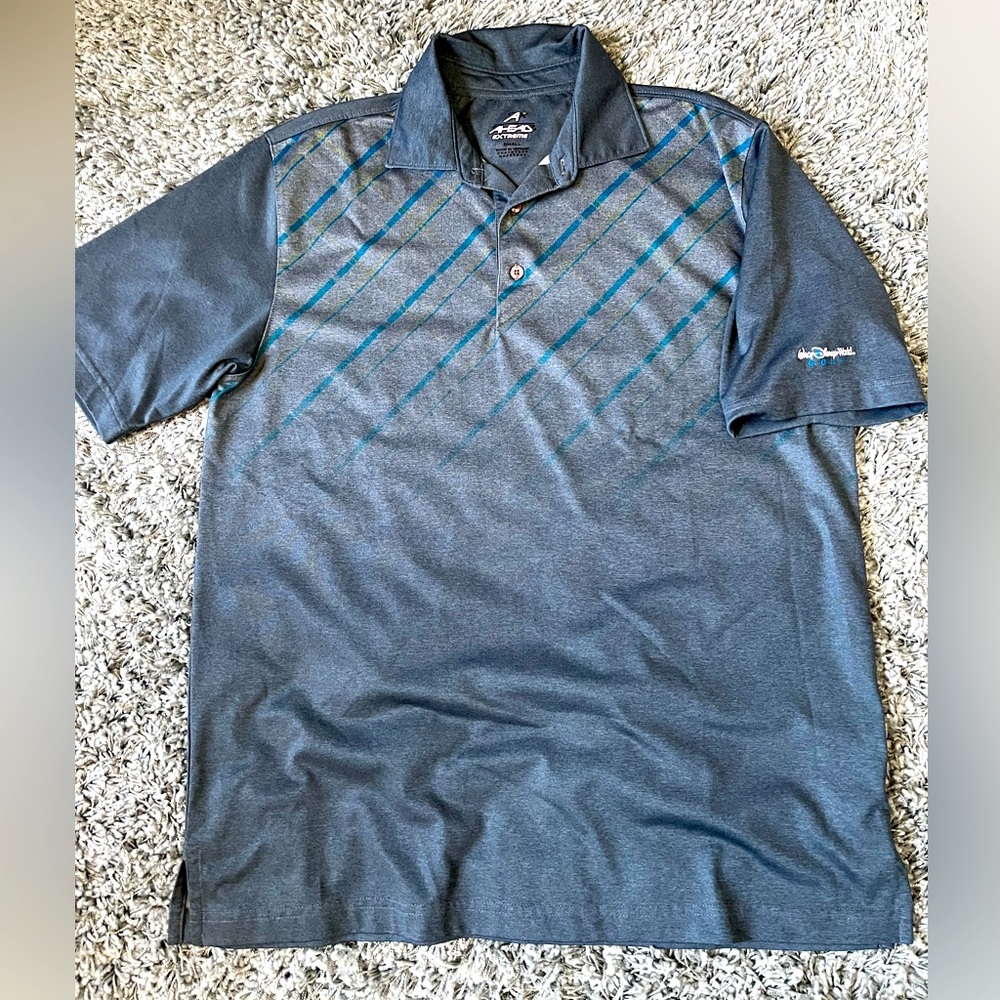 AHead Disney Golf Polo Collared Shirt Grey size SMALL - Mickey Mouse WDW